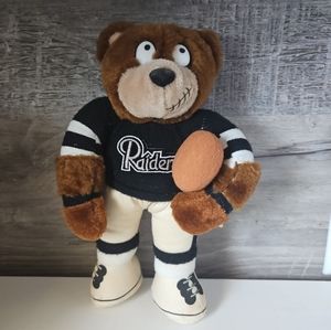 Vintage 1991 Raiders Football Bear Plush
